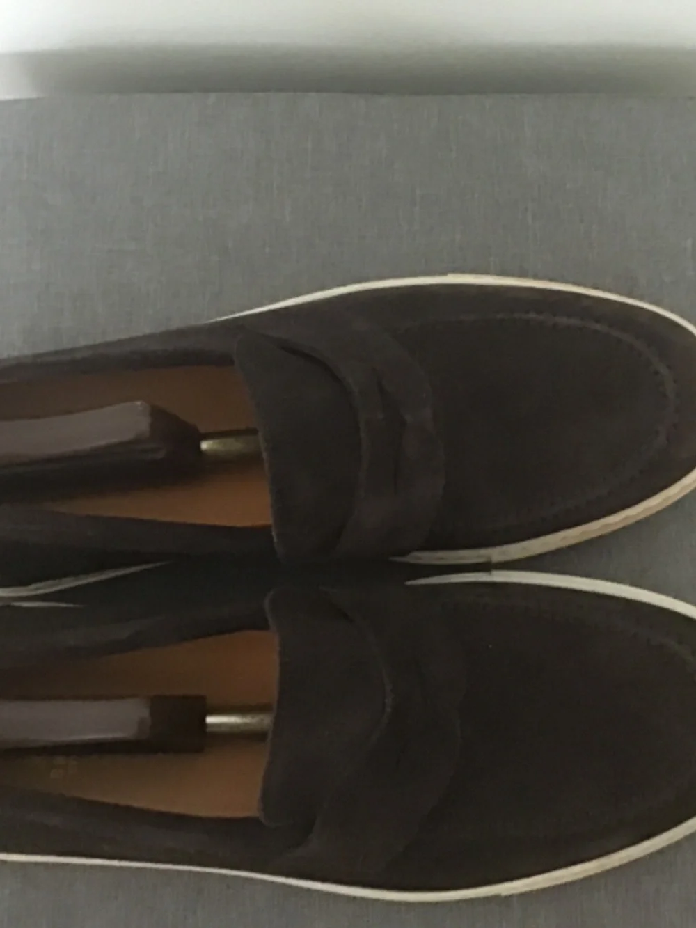Brook brothers chocolate suede boat shoes loafers size 11